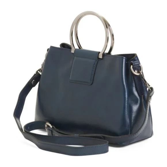Patricia Nash Empoli Metal Handle Satchel With Shoulder Strap